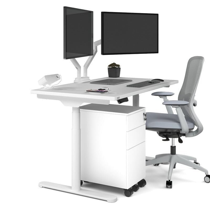 Flexi Premium Height Adjustable Single Workstation [1200L x 700W]